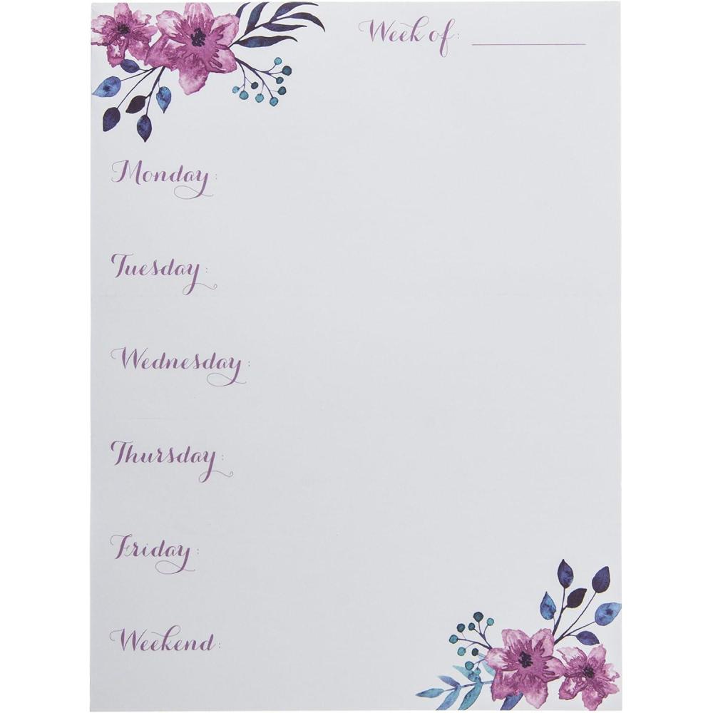 imageGraphique Lavender and Neon Large Notepad Puple and Neon Yellow Notes Notepad with 150 TearOff Sheets Perfect for Kitchen Counters Nightstands Desks and More 6quot x 8quotPurple Watercolor