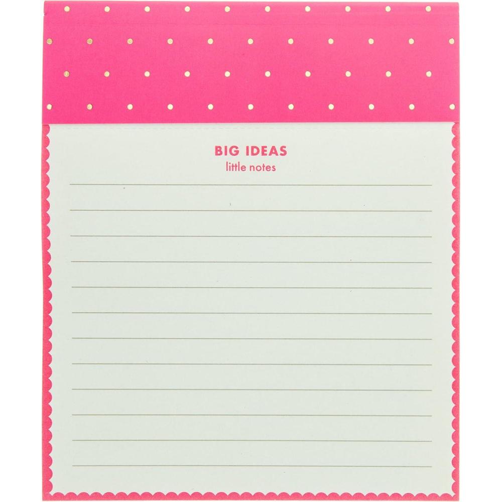 imageGraphique de France Neon Scallop Jotter Notepad in Pink and White 45quot x 55quot x 1quot