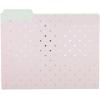 Graphique Flamingo Pink File Folder Set – File Set Includes 9 Folders and 3 Unique Flamingo and Polka Dot Designs, Embellished w/ Gold Foil on Durable Triple-Scored Coated Cardstock, 11.75″ x 9.5″