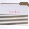 Graphique Neon Coral Stripes File Folder Set – Each Folder Measures 11.75″ x 9.5″, Set Includes 9 Folders with 3 Unique Designs, Durable Triple-Scored Coated Cardstock
