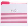 Graphique Neon Coral Stripes File Folder Set – Each Folder Measures 11.75″ x 9.5″, Set Includes 9 Folders with 3 Unique Designs, Durable Triple-Scored Coated Cardstock