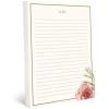 Graphique Lavender and Neon Large Notepad, Puple and Neon Yellow “Notes” Notepad with 150 Tear-Off Sheets, Perfect for Kitchen Counters, Nightstands, Desks, and More, 6″ x 8″(Coral Floral)