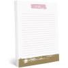 Graphique Lavender and Neon Large Notepad, Puple and Neon Yellow “Notes” Notepad with 150 Tear-Off Sheets, Perfect for Kitchen Counters, Nightstands, Desks, and More, 6″ x 8″(Brushstroke)