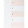 Graphique Lavender and Neon Large Notepad, Puple and Neon Yellow “Notes” Notepad with 150 Tear-Off Sheets, Perfect for Kitchen Counters, Nightstands, Desks, and More, 6″ x 8″(Blush Stripe)
