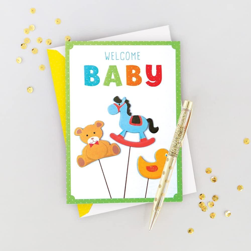 imageGraphique Handmade Birthday Card Cute ampamp Happy Birthday Greeting Him Her Friend Sip Sip Hooray 5 x 7Baby Animals