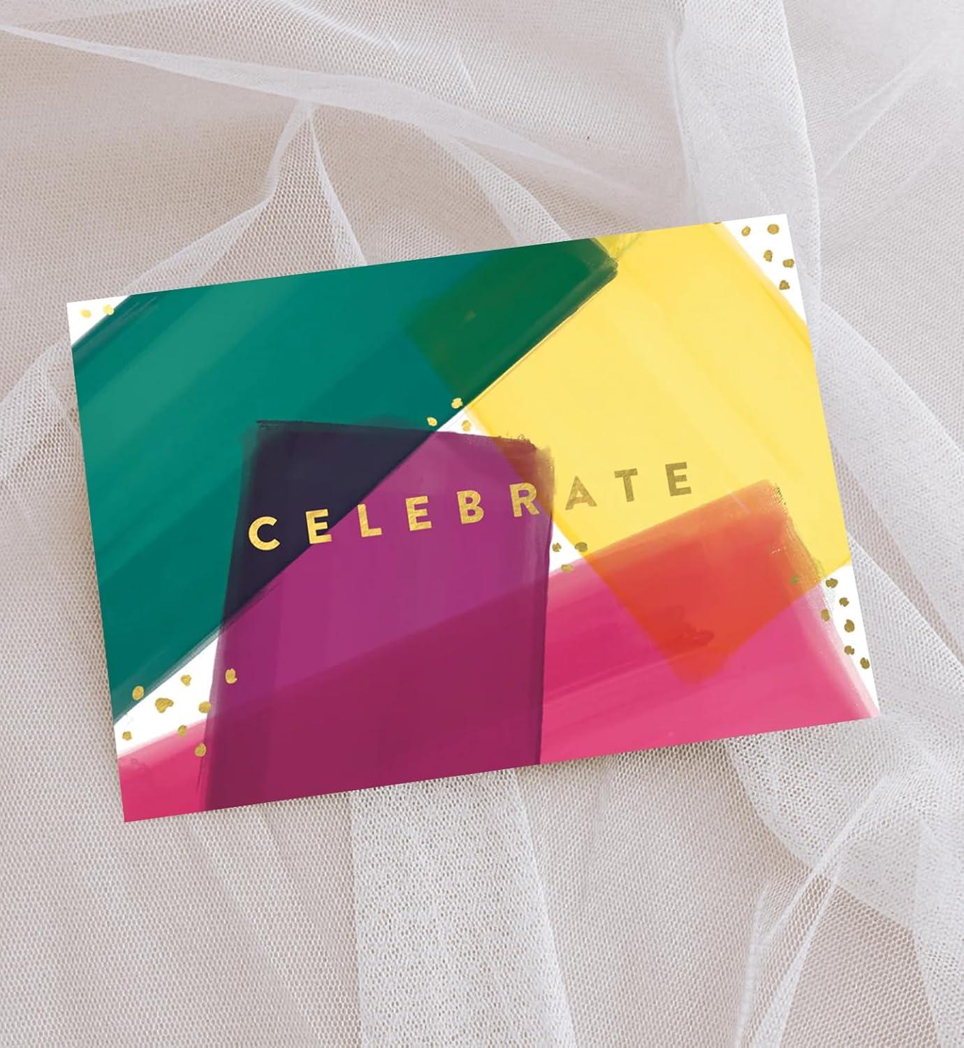 imageGraphique Handmade Birthday Card Cute ampamp Happy Birthday Greeting Him Her Friend Sip Sip Hooray 5 x 7Celebrate Brushstrokes