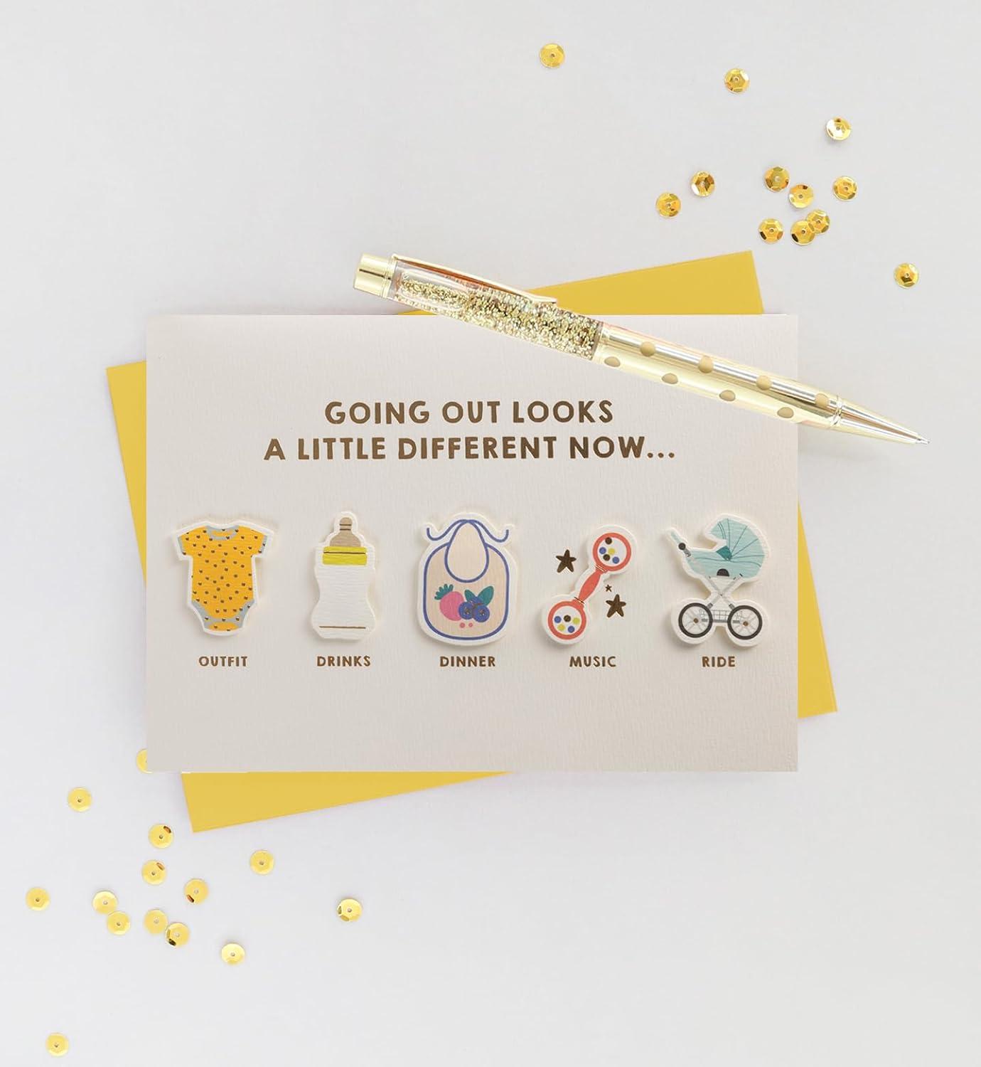 imageGraphique Handmade Birthday Card Cute ampamp Happy Birthday Greeting Him Her Friend Sip Sip Hooray 5 x 7Going Out Baby