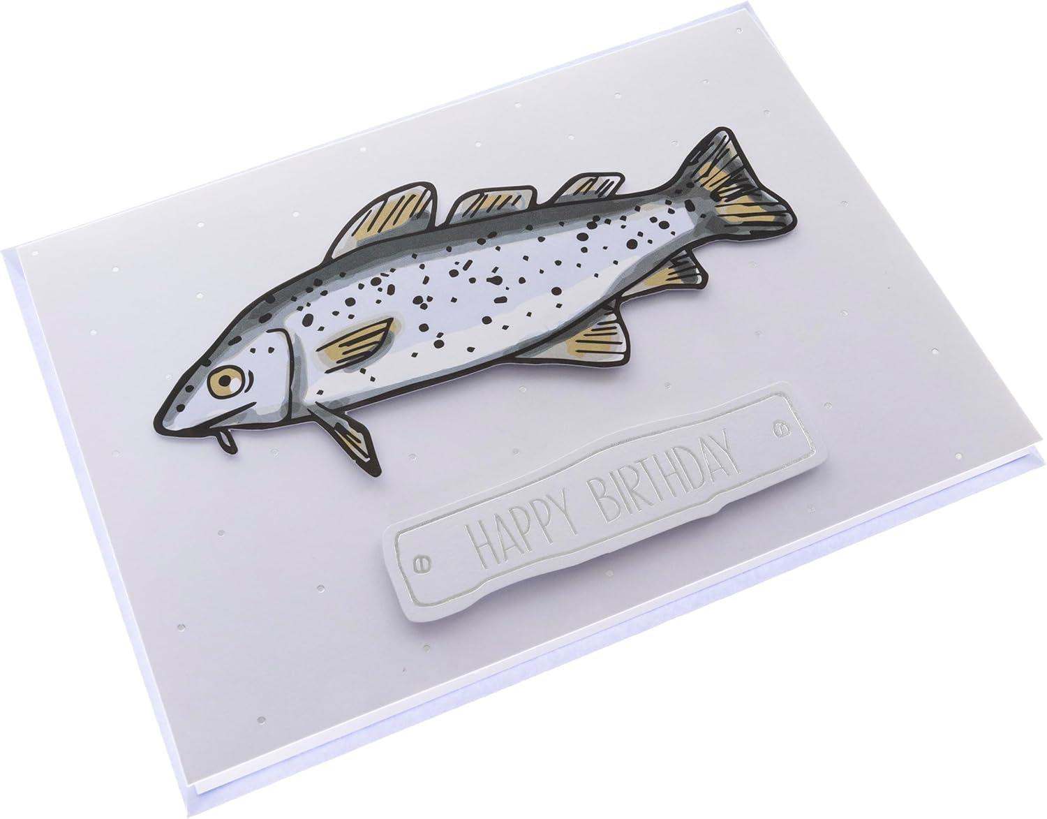 imageGraphique Handmade Birthday Card Cute ampamp Happy Birthday Greeting Him Her Friend Sip Sip Hooray 5 x 7HBD Fish