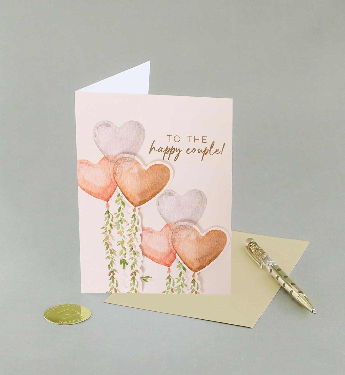 imageGraphique Handmade Birthday Card Cute ampamp Happy Birthday Greeting Him Her Friend Sip Sip Hooray 5 x 7Happy Couple Hear Balloons