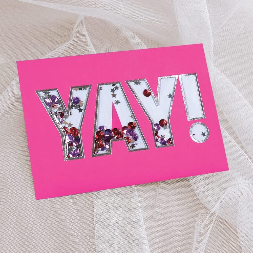 imageGraphique Handmade Birthday Card Cute ampamp Happy Birthday Greeting Him Her Friend Sip Sip Hooray 5 x 7Yay Shaker