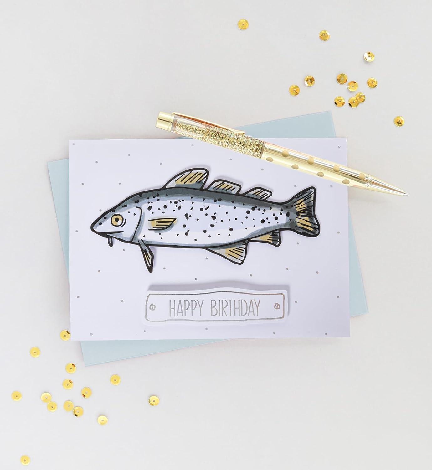 imageGraphique Heart Confetti Anniversary Card  Romantic  Husband Wife Him Her Couple  Embellished with Glitter and Gold Foil Accents  ColorCoordinated Envelope  5quot x 7quotHBD Fish