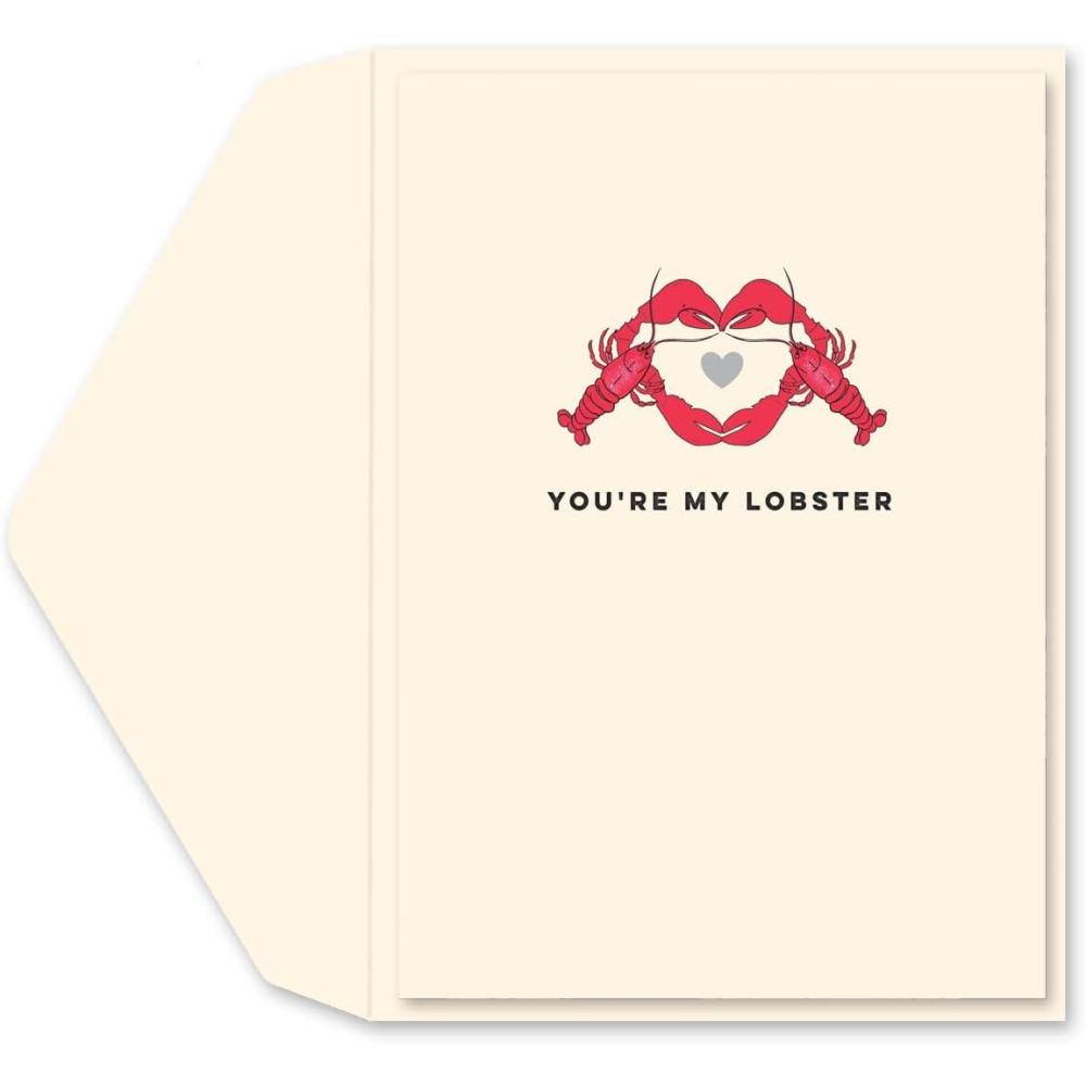 imageGraphique Handmade Birthday Card Cute ampamp Happy Birthday Greeting Him Her Friend Sip Sip Hooray 5 x 7Youre My Lobster