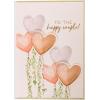 Graphique Handmade Birthday Card, Cute & Happy Birthday Greeting, Him, Her, Friend, Sip Sip Hooray, 5” x 7”(Happy Couple Hear Balloons)