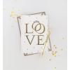 Graphique Heart Confetti Anniversary Card | Romantic | Husband, Wife, Him, Her, Couple | Embellished with Glitter and Gold Foil Accents | Color-Coordinated Envelope | 5″ x 7″(Love Rings)
