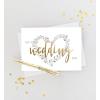 Graphique Heart Confetti Anniversary Card | Romantic | Husband, Wife, Him, Her, Couple | Embellished with Glitter and Gold Foil Accents | Color-Coordinated Envelope | 5″ x 7″(Heart Wreath)