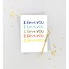 Graphique Heart Confetti Anniversary Card | Romantic | Husband, Wife, Him, Her, Couple | Embellished with Glitter and Gold Foil Accents | Color-Coordinated Envelope | 5″ x 7″(I Love You)