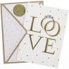 Graphique Heart Confetti Anniversary Card | Romantic | Husband, Wife, Him, Her, Couple | Embellished with Glitter and Gold Foil Accents | Color-Coordinated Envelope | 5″ x 7″(Love Rings)