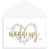 Graphique Heart Confetti Anniversary Card | Romantic | Husband, Wife, Him, Her, Couple | Embellished with Glitter and Gold Foil Accents | Color-Coordinated Envelope | 5″ x 7″(Heart Wreath)