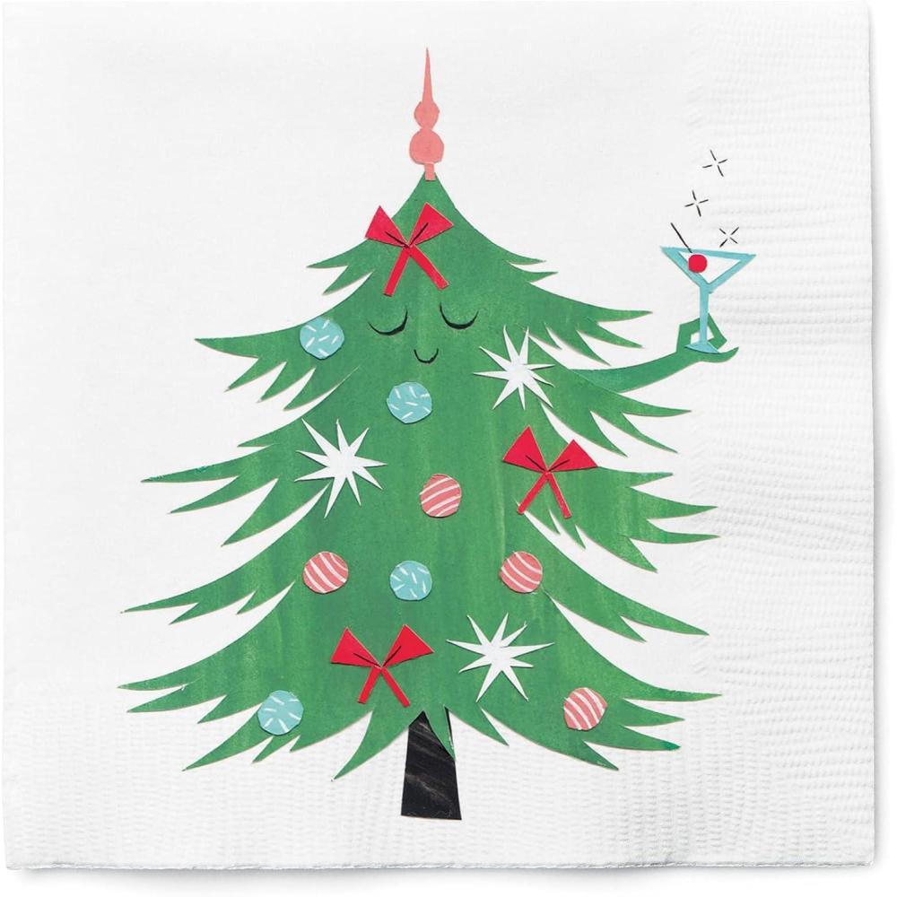 imageGraphique Cocktail Napkins TreeTini 40Count 3Ply Restaurant Bar Party Paper Napkins 5quot x 5quot