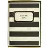 Graphique Elegant Thank You Boxed Notecards, 16 Black and Cream Striped”Thank You” Message Cards, Embossed and Embellished Gold Foil Notecards with Matching Envelopes and Storage Box, 3.25″ x 4.75″
