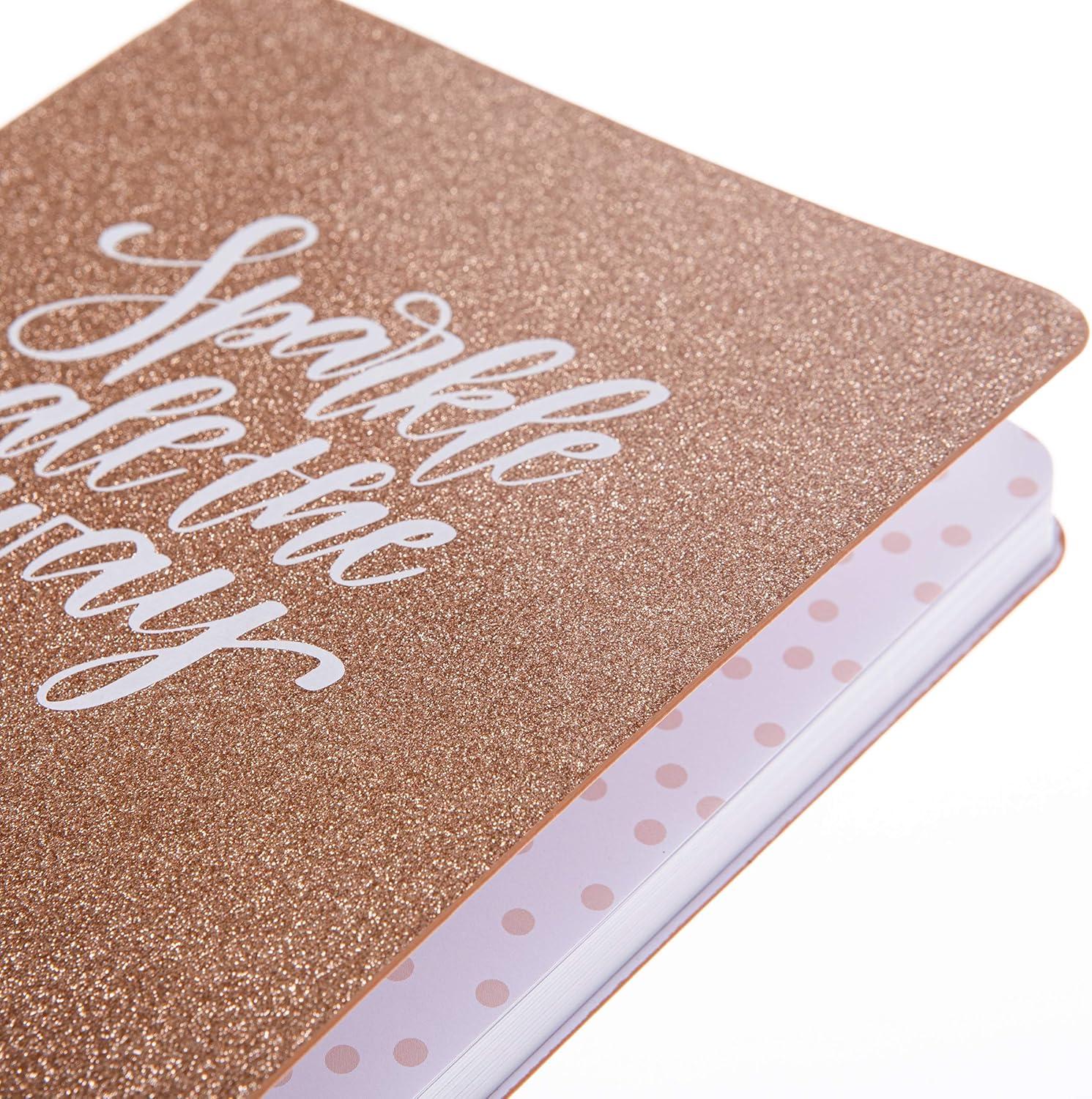 imageGraphique Large Vegan Leather Journal Best Ideas 7 x 95quot 192 Lined Pages The Quote Best Ideas Start Here on the Cover Perfect for Taking Notes Lists and MoreGlitter