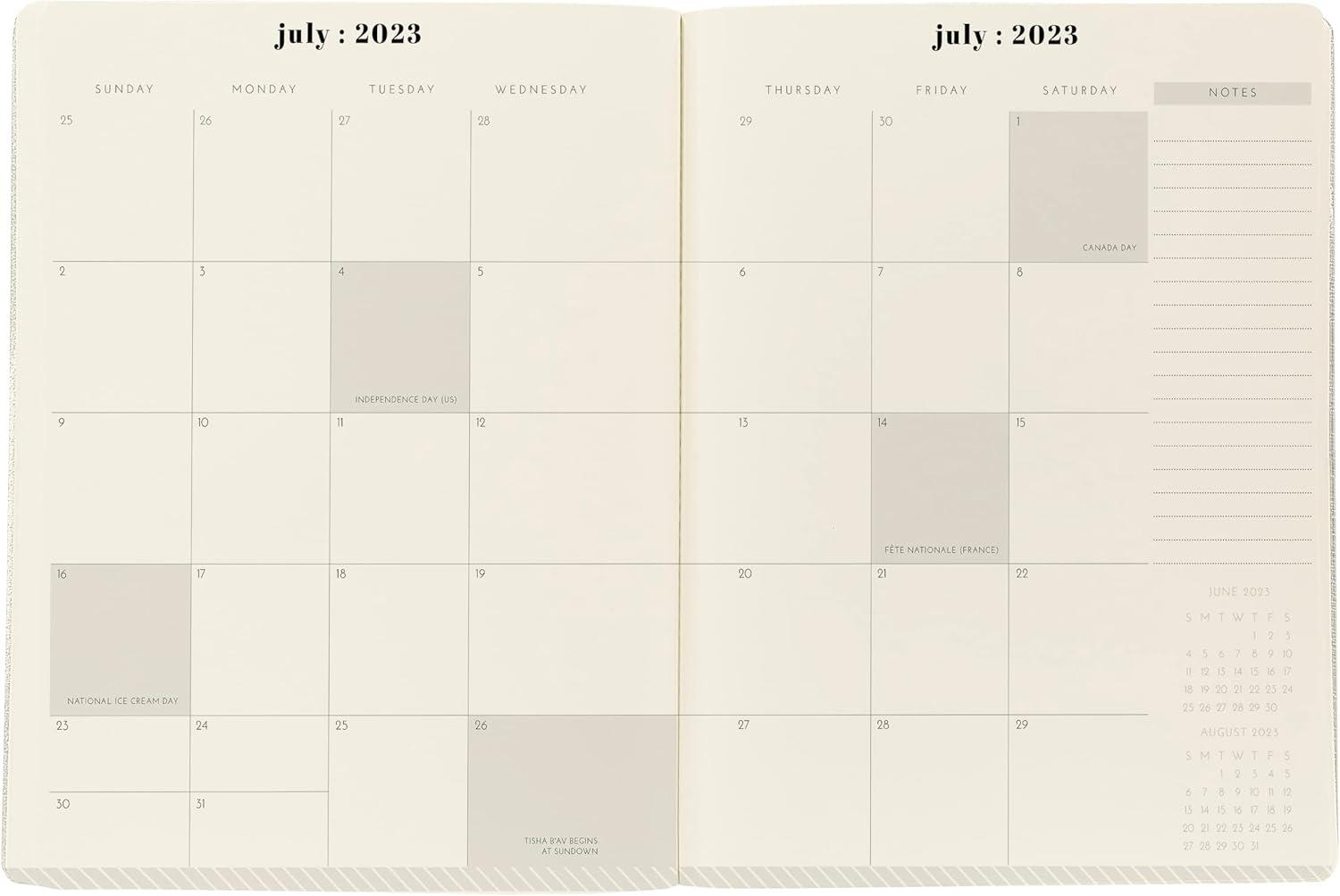 imageGraphique 2024 Monthly Planner 18 Month Organizer July 2023 Dec 2024 Monthly Calendar ampamp Notes Spreads Marked Holidays Peanuts Design 8 x 10