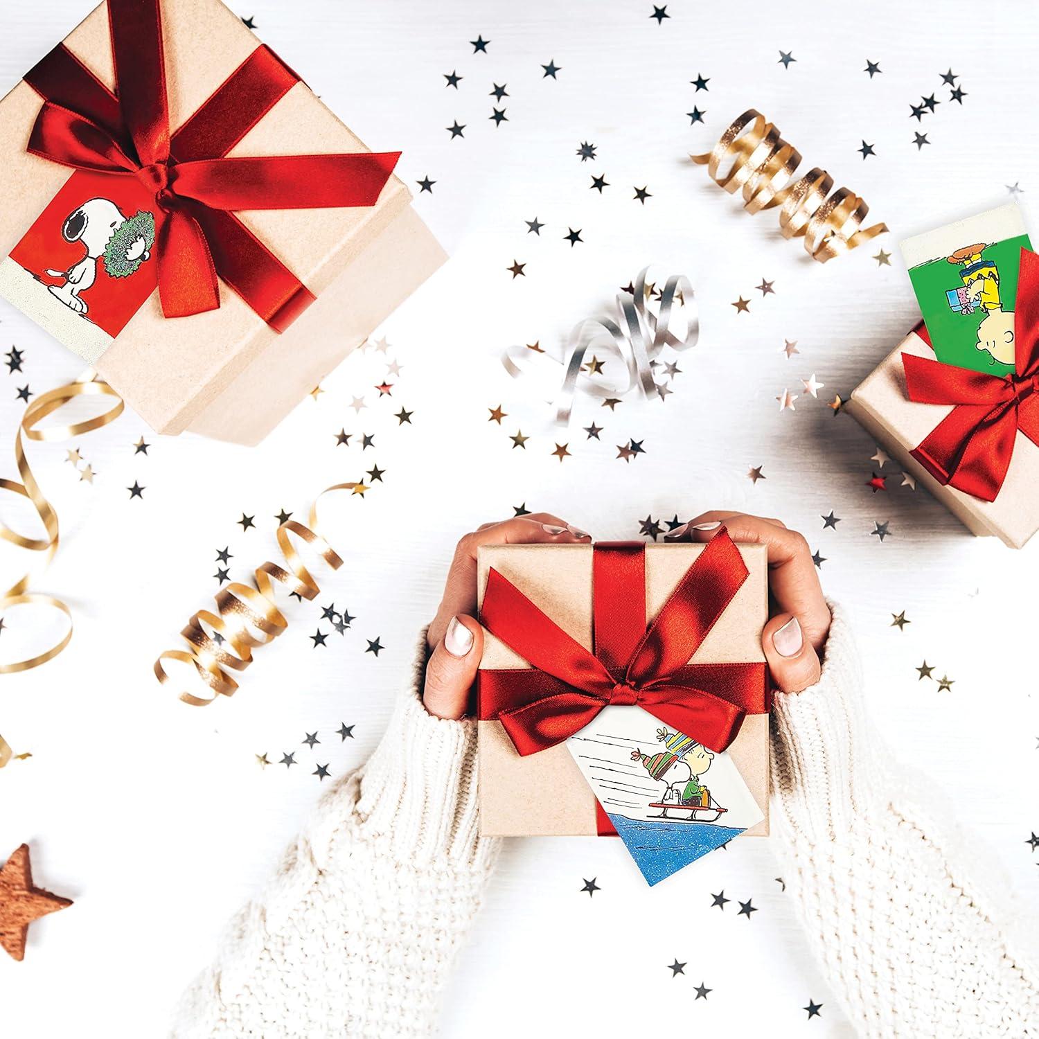 imageGraphique Peanuts Petite Gift Tag Set 24 Tags in 4 Unique Designs Tag Dimensions are 2quot x 3quot Bakers Twine Included Perfect for Wrapping Holiday GiftsPeanuts