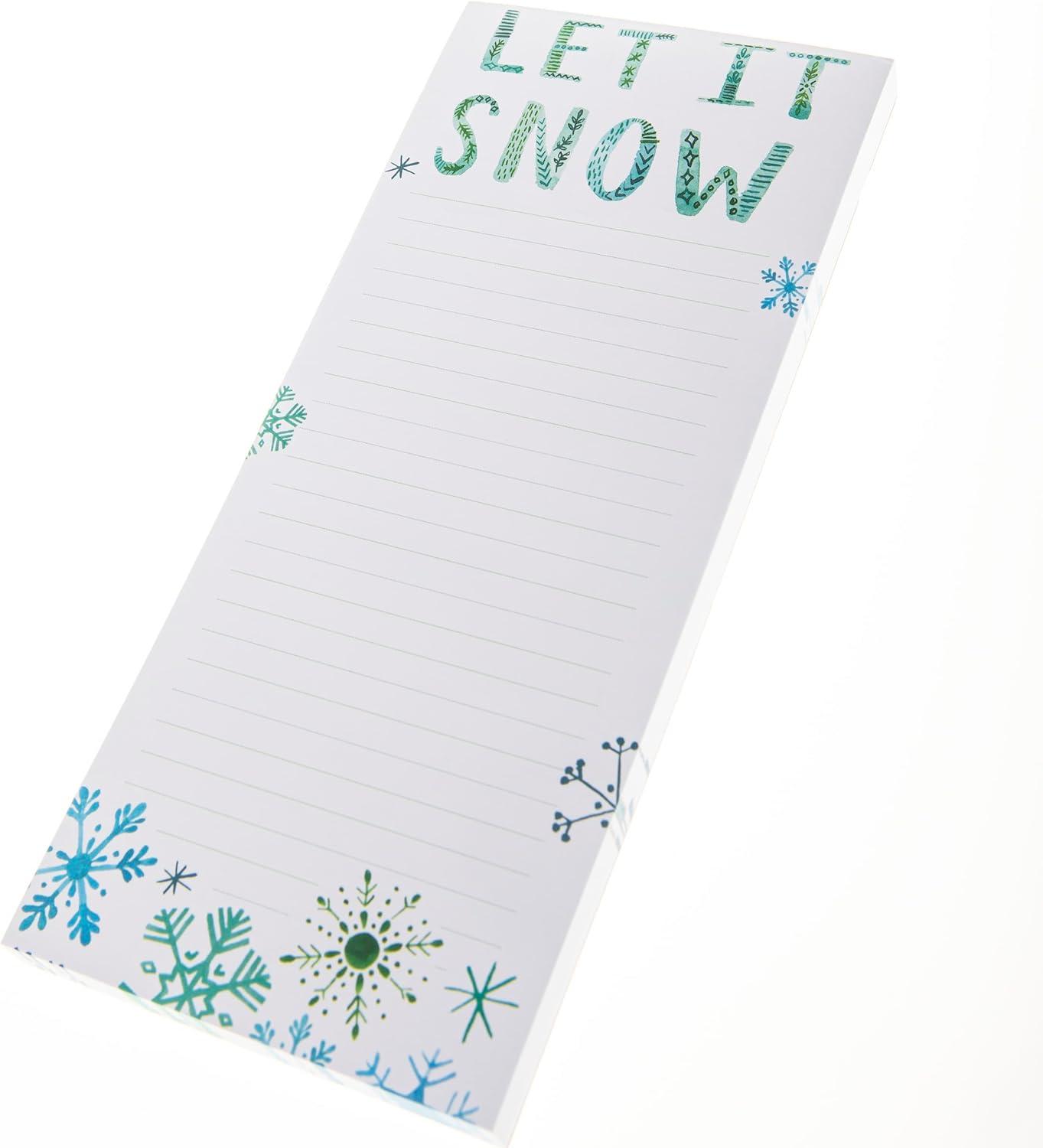 imageGraphique Snoopy Scarf Train Magnetic Notepad 100 TearAway Sheets Grocery Shopping ToDo List Writing Pad for Fridge Kitchen Office Lined Paper Great Gift 4 x 925Let it Snow