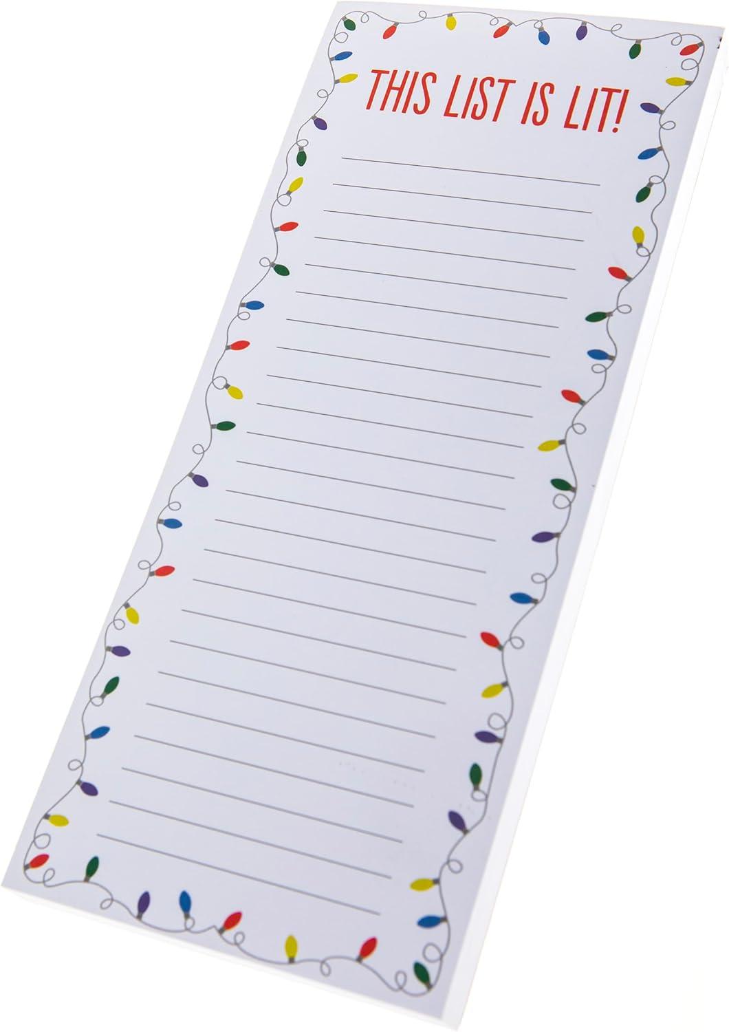 imageGraphique Snoopy Scarf Train Magnetic Notepad 100 TearAway Sheets Grocery Shopping ToDo List Writing Pad for Fridge Kitchen Office Lined Paper Great Gift 4 x 925This List is Lit