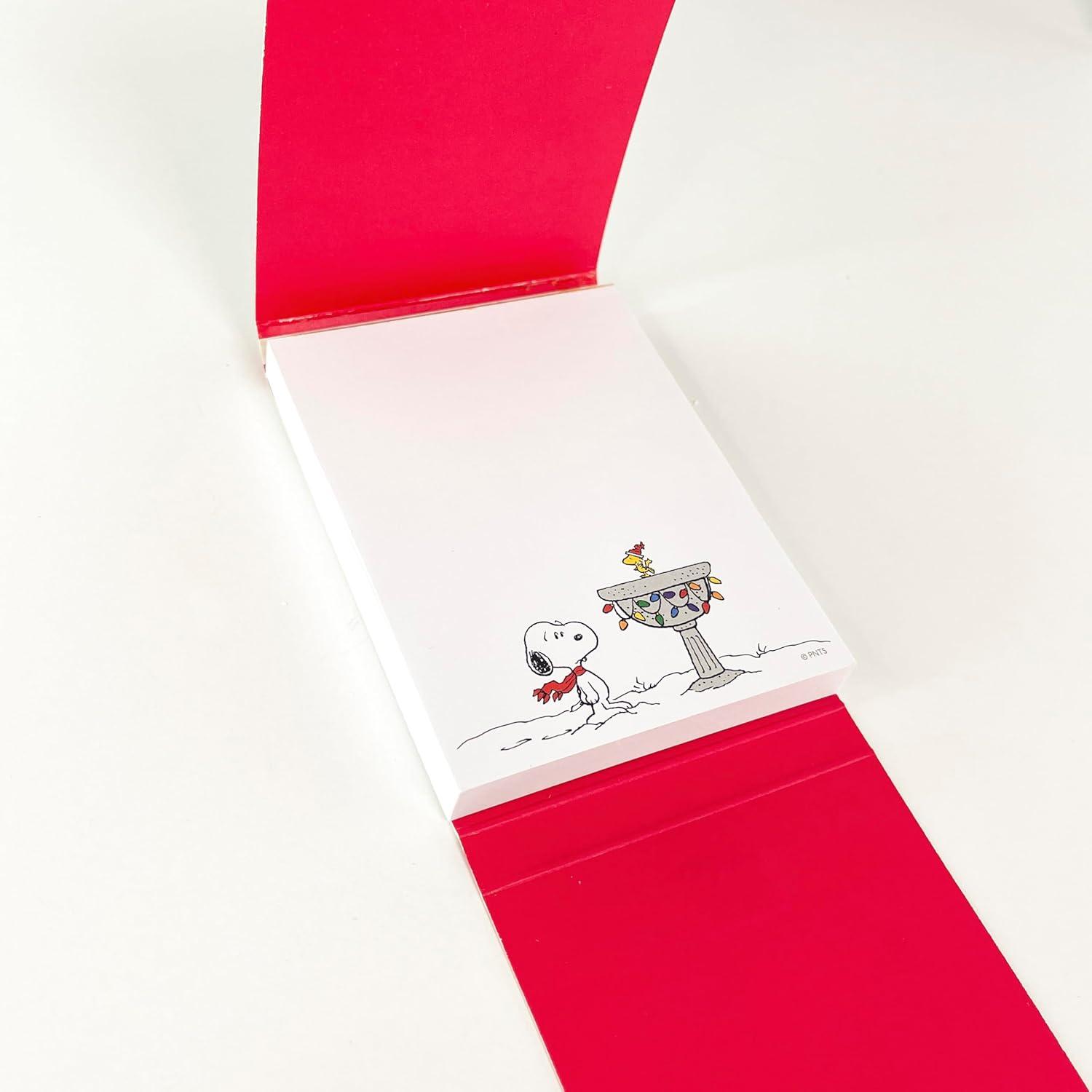 imageGraphique Snoopy Tangled in Lights Holiday Pocket Notepad 75 Sheets 3 x 4 Embellished with Glitter Features a Magnetic Closure Perfect for Making Holiday Gift Lists or Jotting Down Notes PNX008