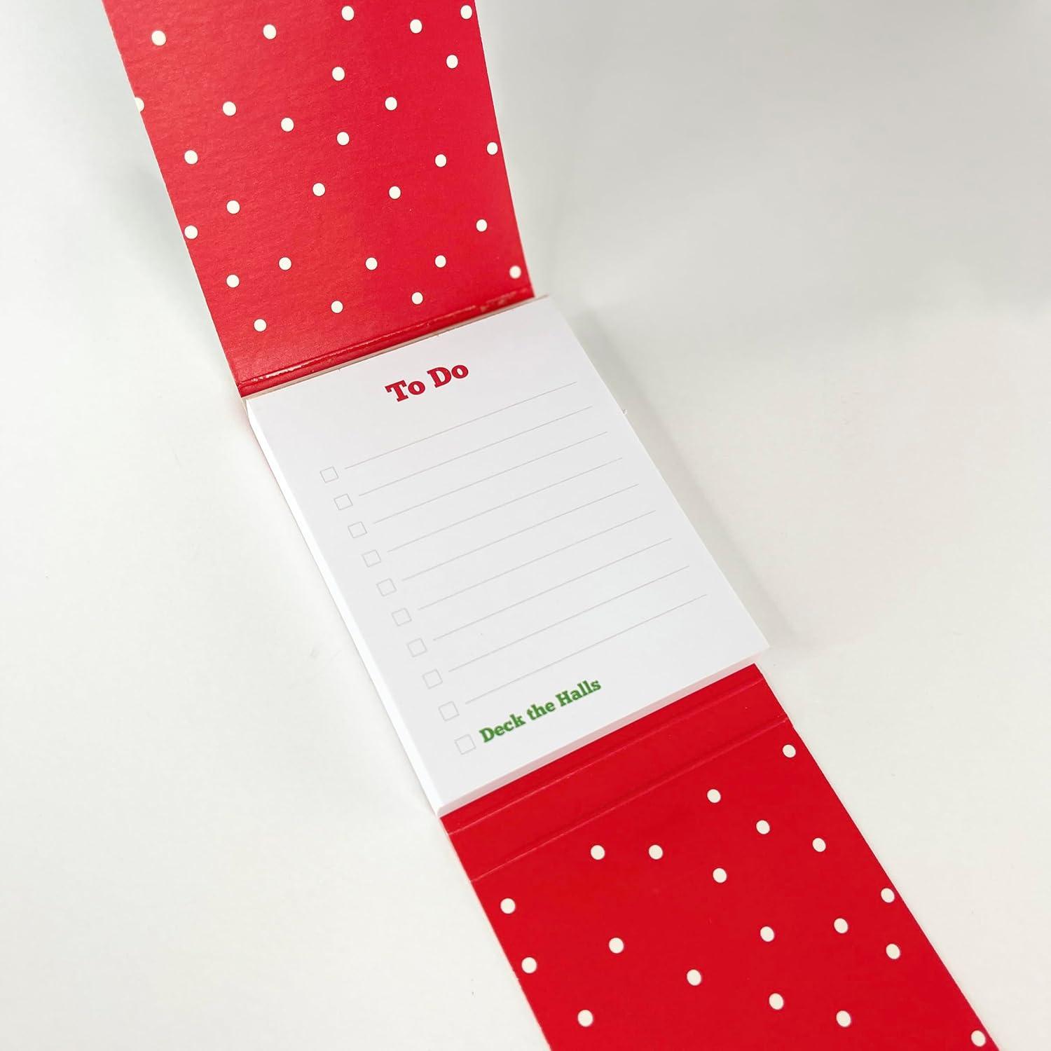 imageGraphique Snoopy on Tree Holiday Pocket Notepad 75 Sheets 3 x 4 Embellished with Glitter Features a Magnetic Closure Perfect for Making Holiday Gift Lists or Jotting Down Notes