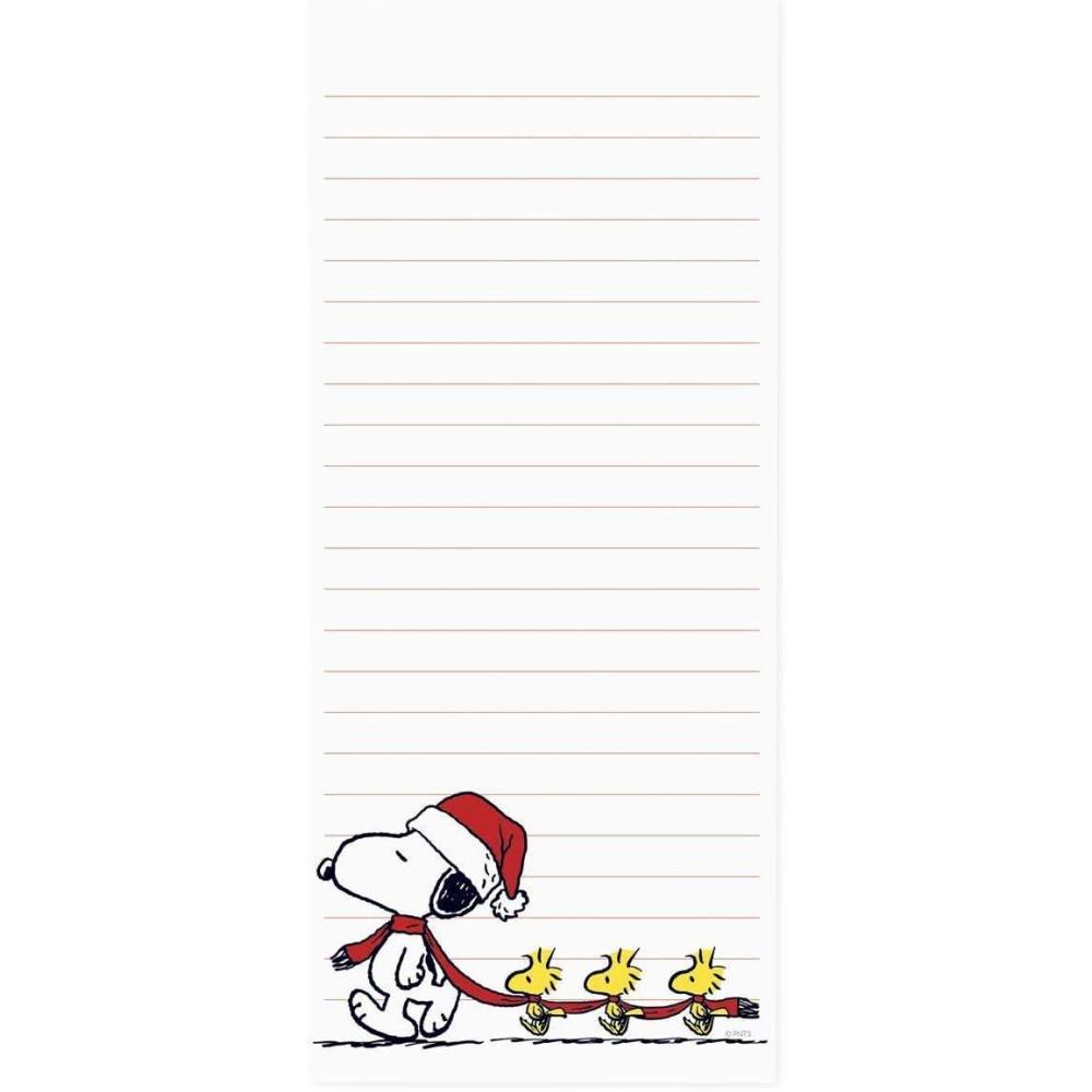 imageGraphique Snoopy Scarf Train Magnetic Notepad 100 TearAway Sheets Grocery Shopping ToDo List Writing Pad for Fridge Kitchen Office Lined Paper Great Gift 4 x 925Snoopy Scarf Train