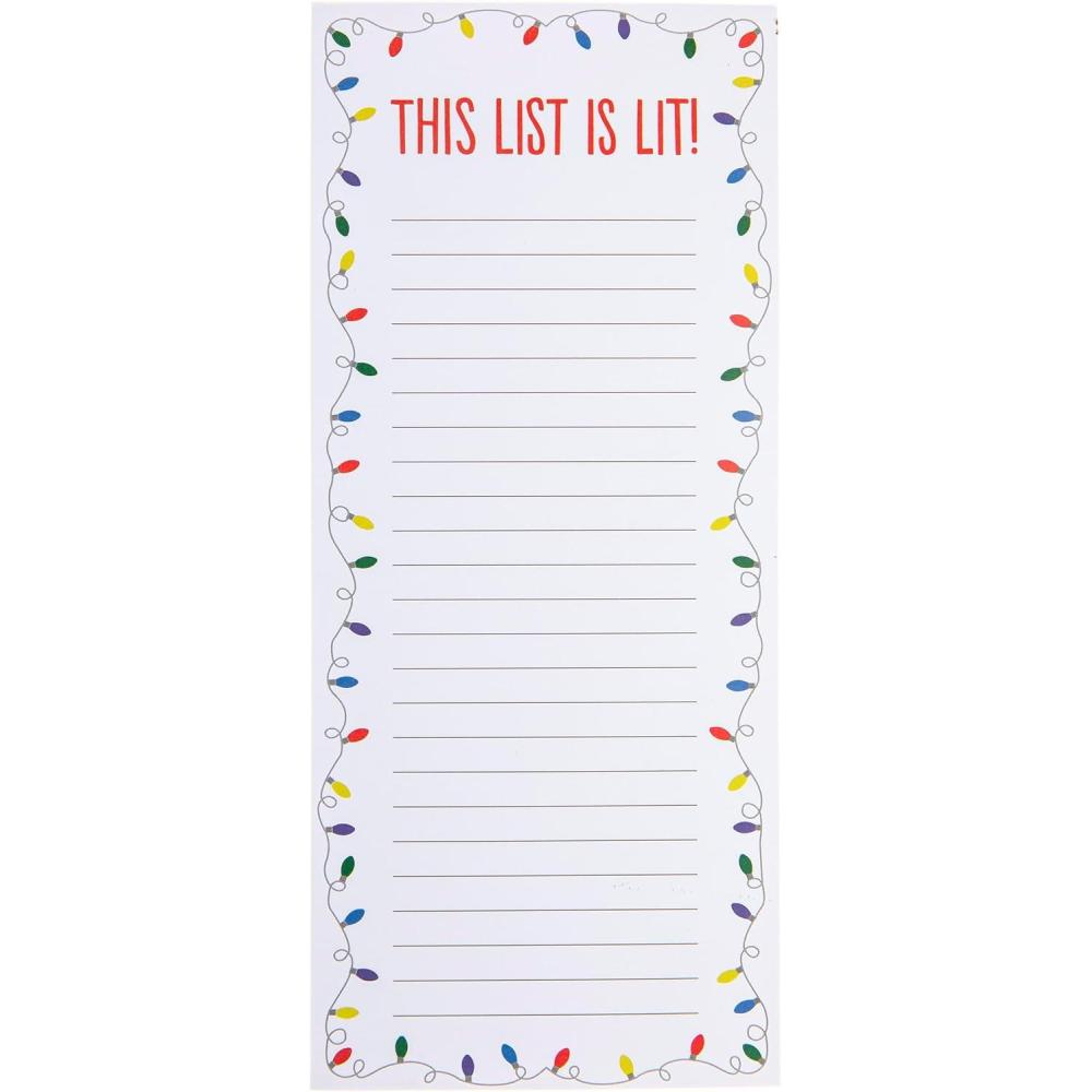 imageGraphique Snoopy Scarf Train Magnetic Notepad 100 TearAway Sheets Grocery Shopping ToDo List Writing Pad for Fridge Kitchen Office Lined Paper Great Gift 4 x 925This List is Lit