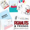 Graphique Peanuts™ House Holiday Cards | Pack of 20 Cards with Envelopes | Blank Inside | Christmas Greetings | Glitter Accents | Boxed Set | 3.25″ x 4.75″(Snoopy Christmas Tree)