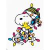 Graphique Snoopy Tangled in Lights Holiday Pocket Notepad – 75 Sheets, 3” x 4” – Embellished with Glitter, Features a Magnetic Closure – Perfect for Making Holiday Gift Lists or Jotting Down Notes (PNX008)