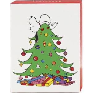 Graphique Peanuts™ House Holiday Cards | Pack of 20 Cards with Envelopes | Blank Inside | Christmas Greetings | Glitter Accents | Boxed Set | 3.25″ x 4.75″(Snoopy Tree)