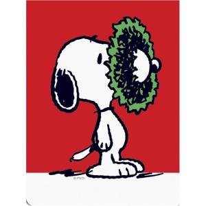Graphique Snoopy Nose Wreath Holiday Pocket Notepad – 75 Sheets, 3” x 4” – Embellished with Glitter, Features a Magnetic Closure – Perfect for Making Holiday Gift Lists or Jotting Down Notes