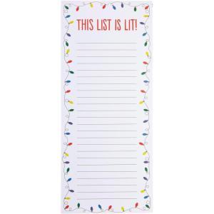Graphique Snoopy Scarf Train Magnetic Notepad | 100 Tear-Away Sheets | Grocery, Shopping, To-Do List | Writing Pad for Fridge, Kitchen, Office | Lined Paper | Great Gift | 4” x 9.25”(This List is Lit)