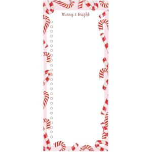 Graphique Snoopy Scarf Train Magnetic Notepad | 100 Tear-Away Sheets | Grocery, Shopping, To-Do List | Writing Pad for Fridge, Kitchen, Office | Lined Paper | Great Gift | 4” x 9.25”(Candy Cane)