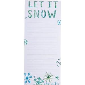 Graphique Snoopy Scarf Train Magnetic Notepad | 100 Tear-Away Sheets | Grocery, Shopping, To-Do List | Writing Pad for Fridge, Kitchen, Office | Lined Paper | Great Gift | 4” x 9.25”(Let it Snow)
