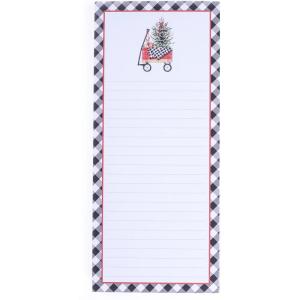 Graphique Snoopy Scarf Train Magnetic Notepad | 100 Tear-Away Sheets | Grocery, Shopping, To-Do List | Writing Pad for Fridge, Kitchen, Office | Lined Paper | Great Gift | 4” x 9.25”(Wagon Holiday)