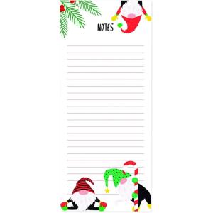 Graphique Snoopy Scarf Train Magnetic Notepad | 100 Tear-Away Sheets | Grocery, Shopping, To-Do List | Writing Pad for Fridge, Kitchen, Office | Lined Paper | Great Gift | 4” x 9.25”(Gnomies)