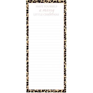 Graphique Snoopy Scarf Train Magnetic Notepad | 100 Tear-Away Sheets | Grocery, Shopping, To-Do List | Writing Pad for Fridge, Kitchen, Office | Lined Paper | Great Gift | 4” x 9.25”(Cheetah Print)