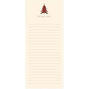 Graphique Snoopy Scarf Train Magnetic Notepad | 100 Tear-Away Sheets | Grocery, Shopping, To-Do List | Writing Pad for Fridge, Kitchen, Office | Lined Paper | Great Gift | 4” x 9.25”(Plaid Tree)