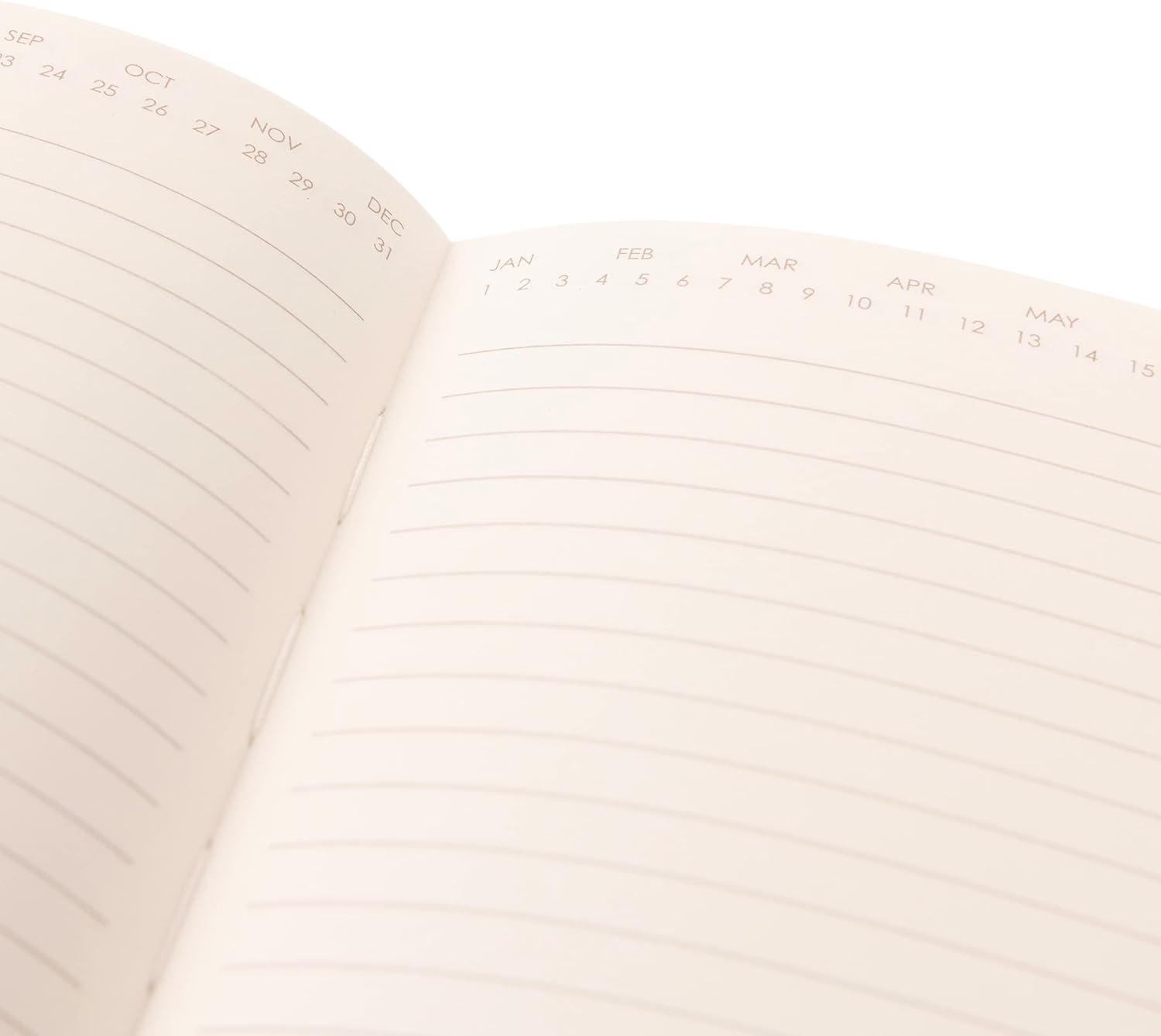 imageGraphique Apollo Vegan Leather Journal Hardcover Diary Notebook for Writing 192 Lined Pages 6 x 8Black