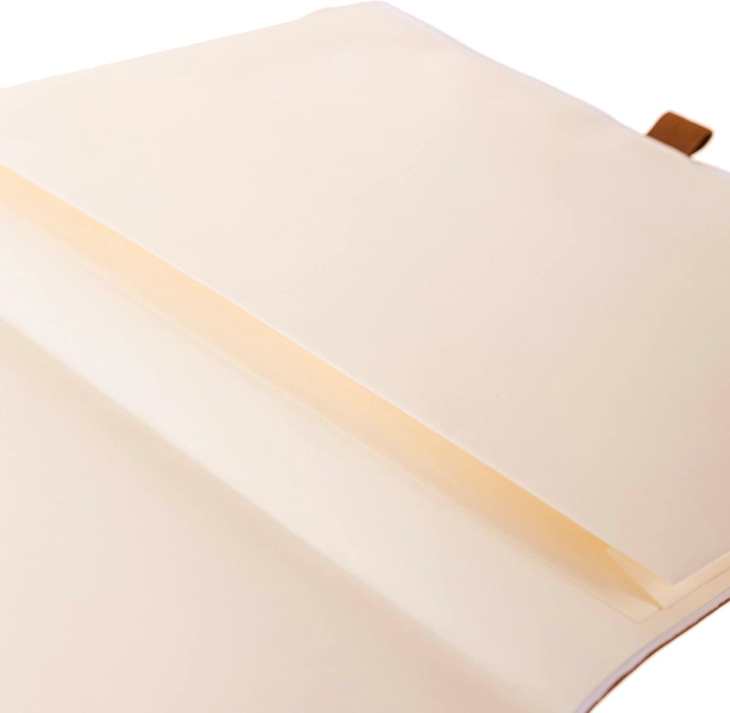 imageGraphique Apollo Vegan Leather Journal Hardcover Diary Notebook for Writing 192 Lined Pages 6 x 8Brown