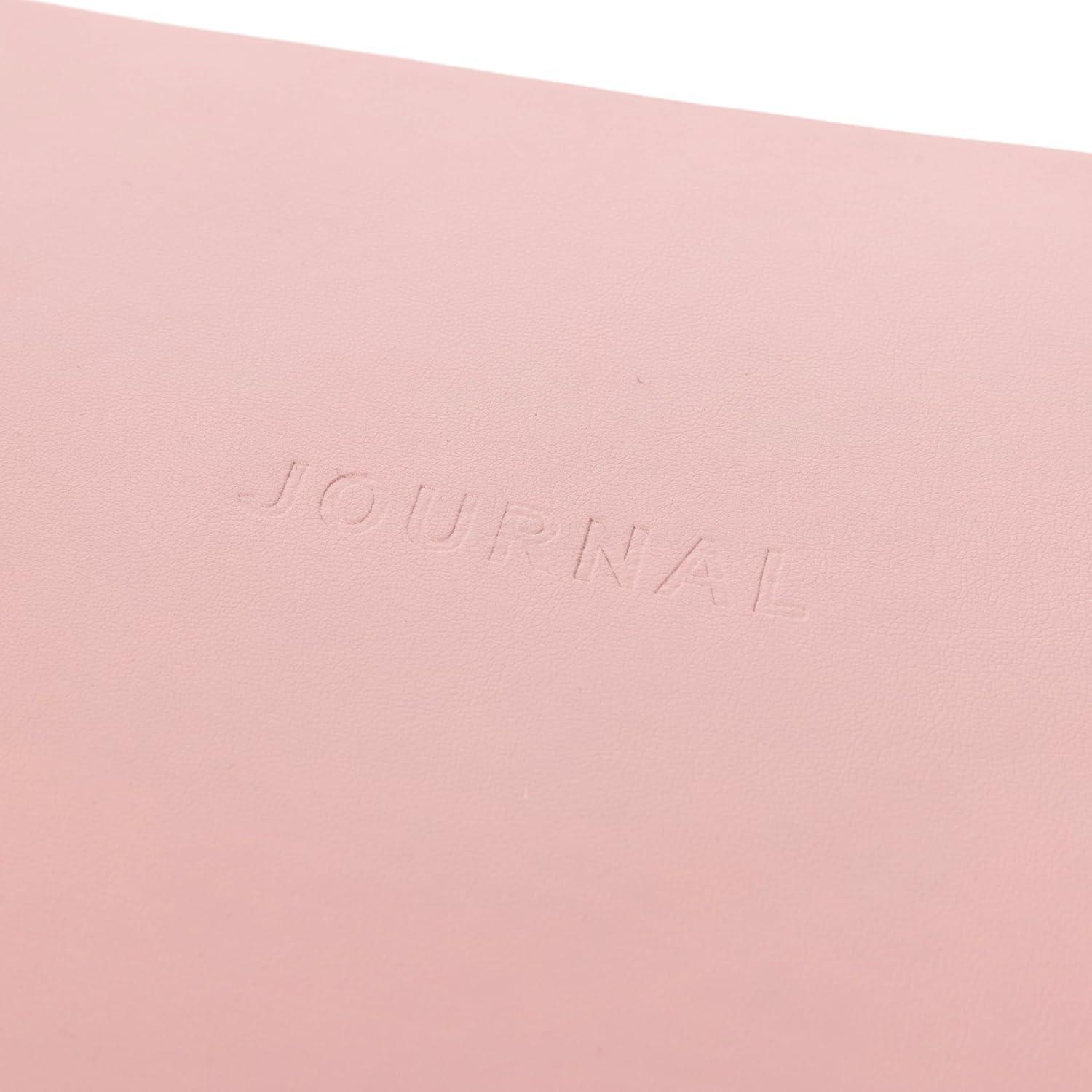 imageGraphique Apollo Vegan Leather Journal Hardcover Diary Notebook for Writing 192 Lined Pages 6 x 8Pink