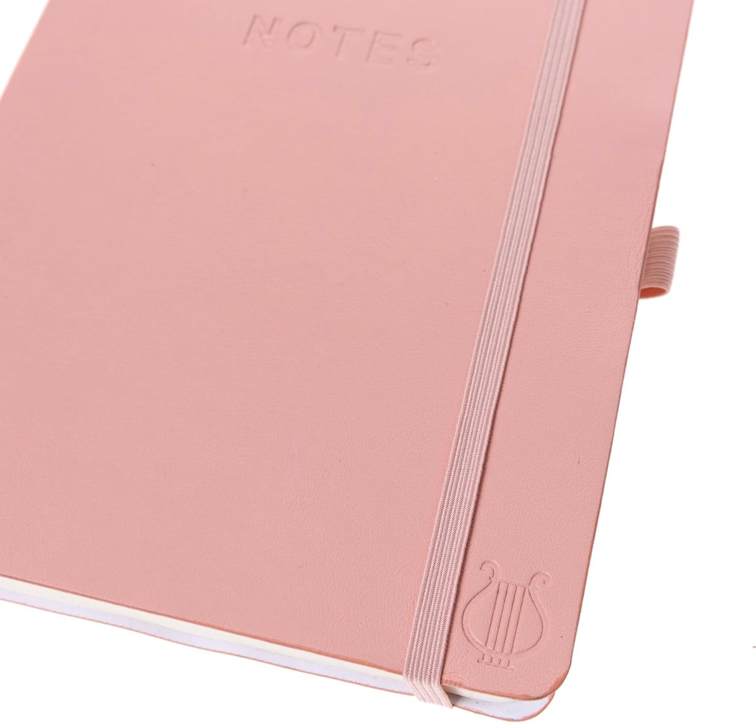 imageGraphique Apollo Vegan Leather Journal Hardcover Diary Notebook for Writing 192 Lined Pages 6 x 8Pink