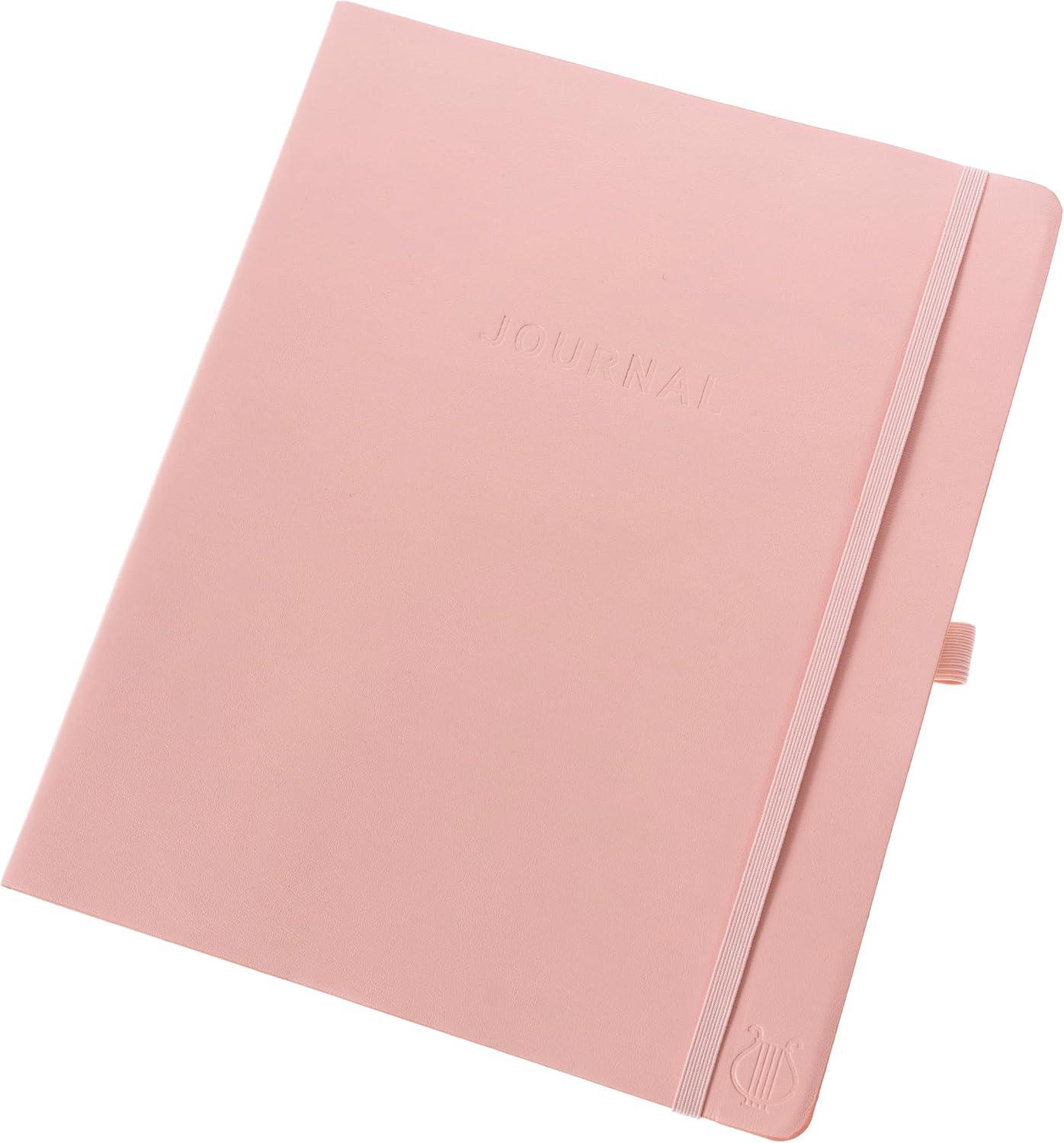 imageGraphique Apollo Vegan Leather Journal Hardcover Diary Notebook for Writing 192 Lined Pages 6 x 8Pink
