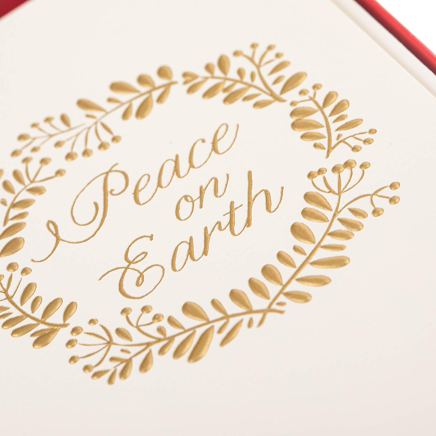 imageGraphique Peanuts Tree Christmas Cards Pack of 15 Cards with Envelopes Blank Inside La Petite Press Collection Boxed Set 325quot x 475quotPeace on Earth